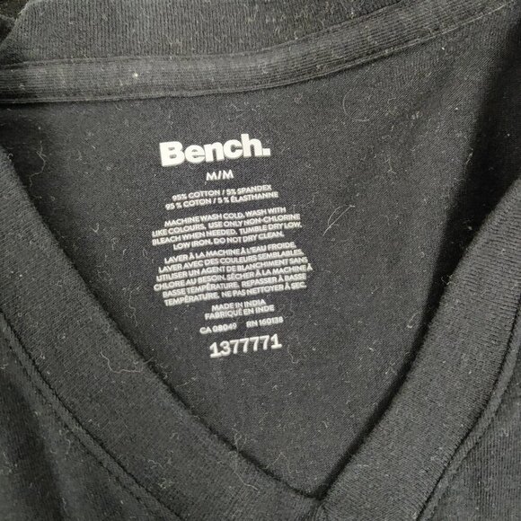 Calvin Klein And Bench Men's Tee 3 Pcs Size M Black Gray Cotton Basic Casual - Picture 3 of 8